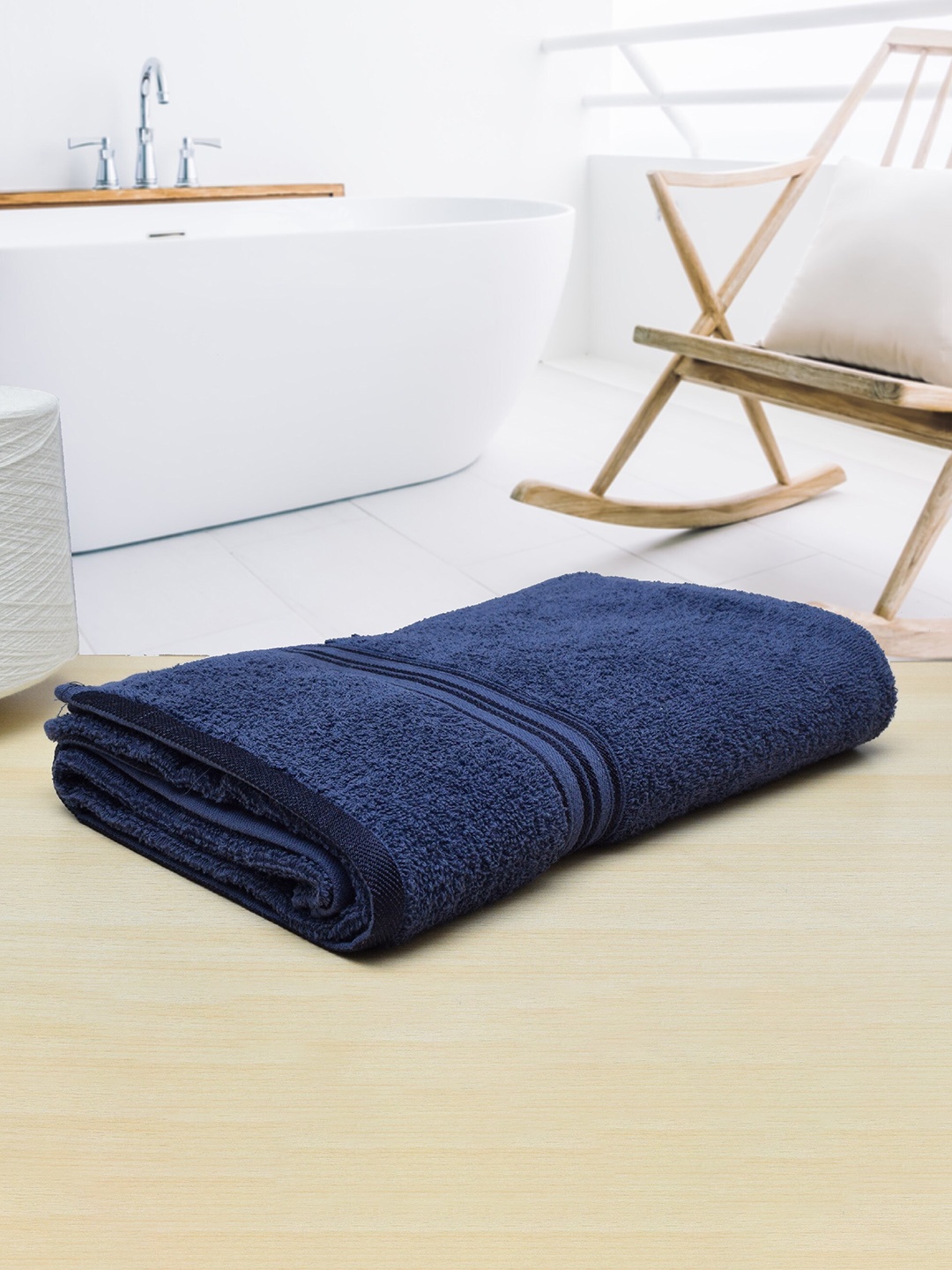 

Aura Unisex Navy Blue Cotton 400 GSM Bath Towels