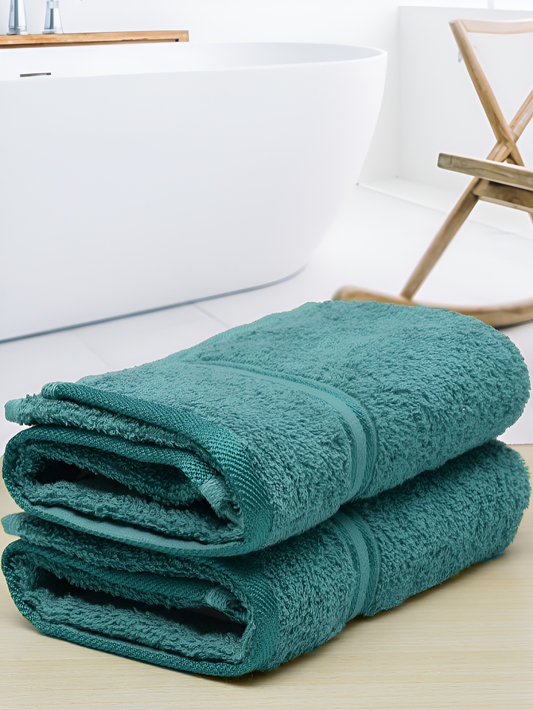 

Aura Turquoise Blue 2-Pcs 400 GSM Pure Cotton Hand Towels