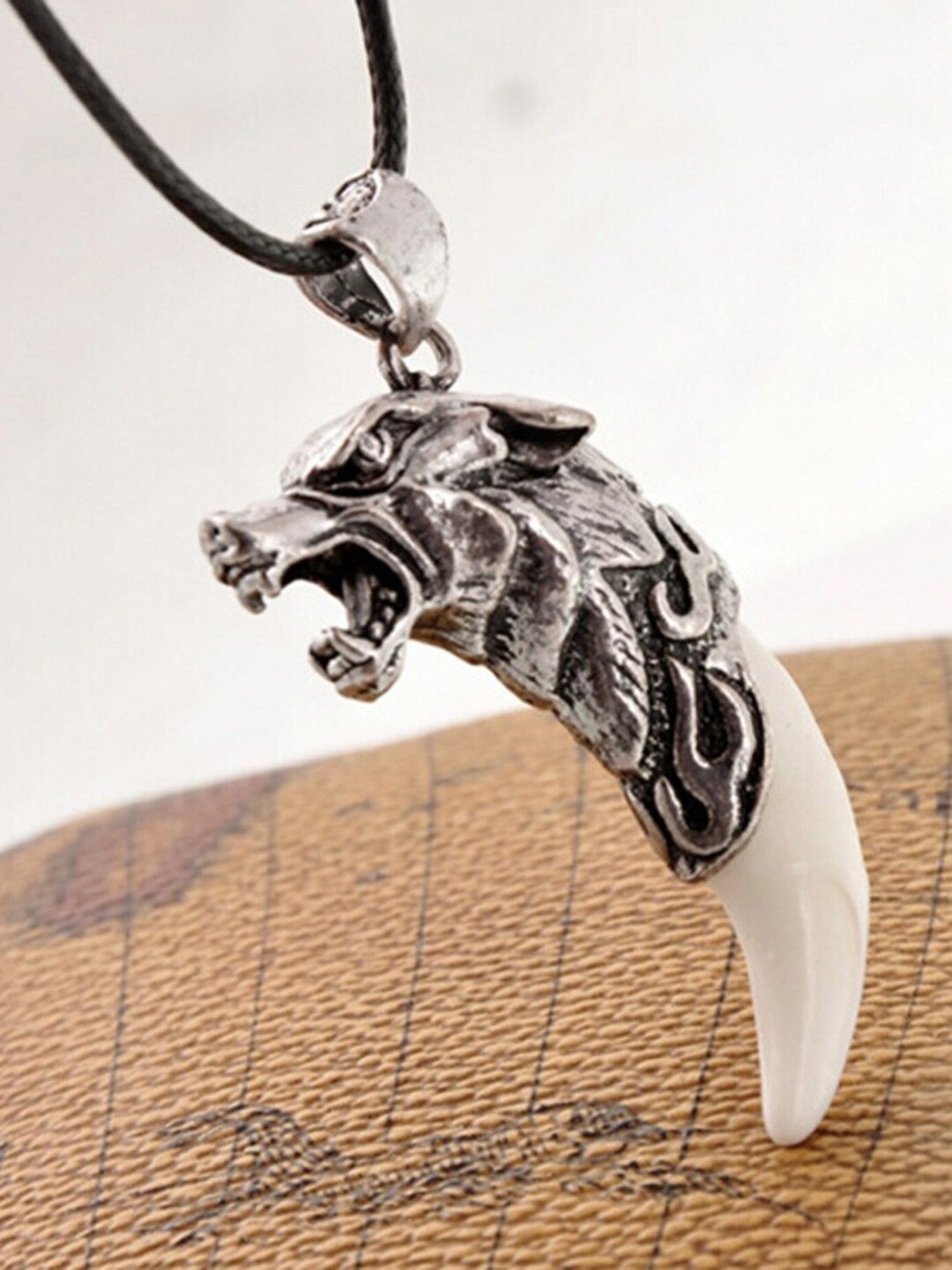 

OOMPH Men Quirky Pendant With Chain, Silver
