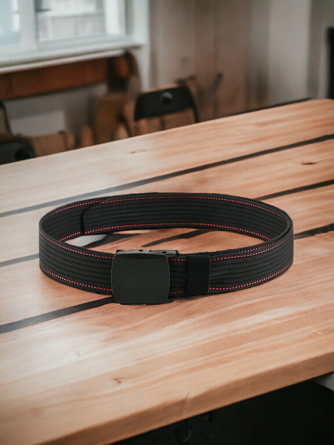 

Kastner Men Striped Belt, Black