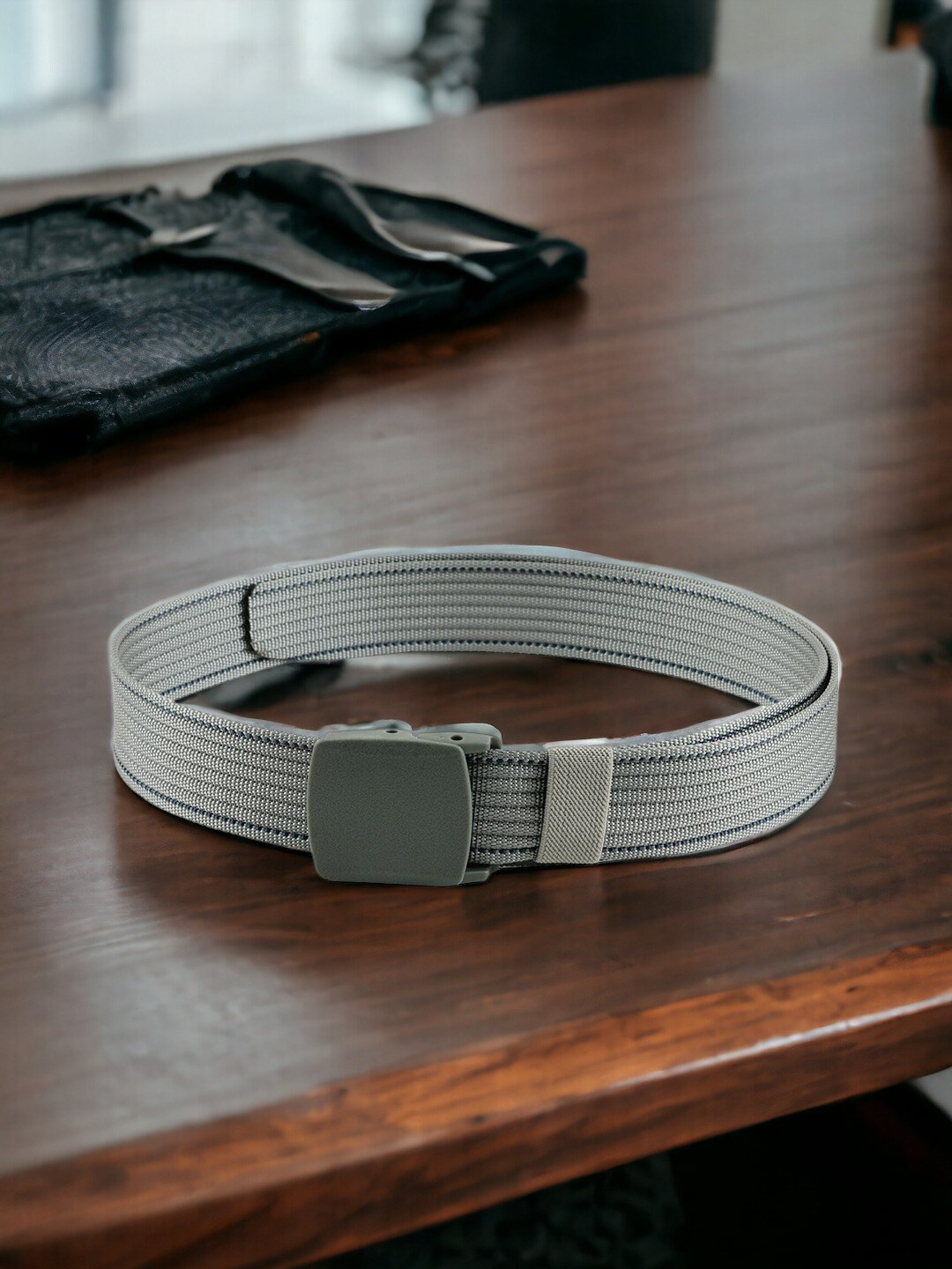 

Kastner Men Woven Designed Slim Belt, Silver