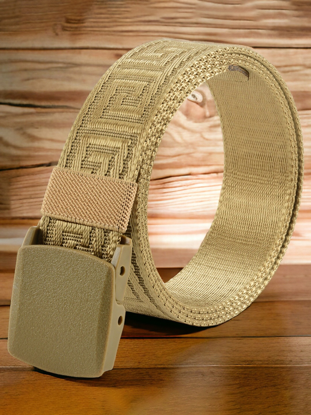 

Kastner Men Woven Designed Slim Belt, Tan