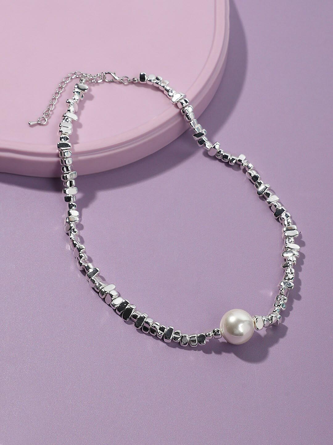 

DressBerry Silver-Toned Silver-Plated Necklace
