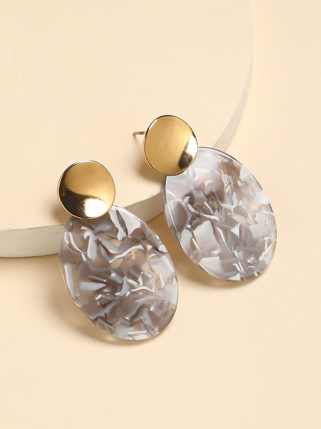 

DressBerry Gold-Toned Gold-Plated Contemporary Drop Earrings