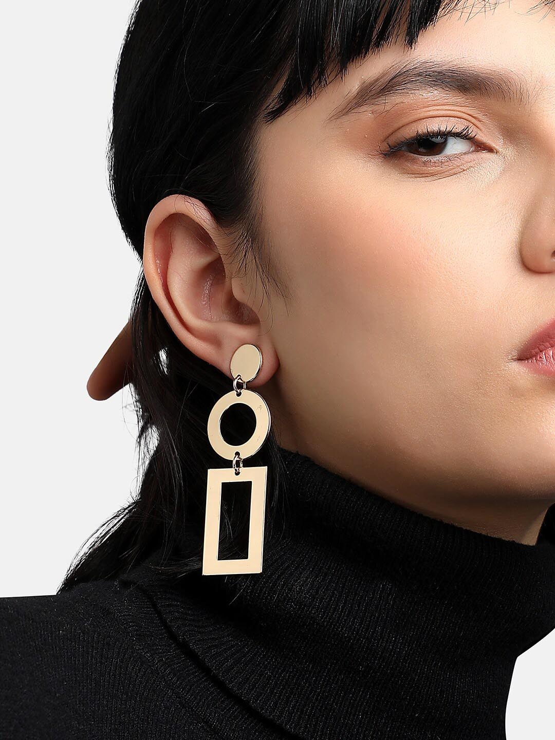 

DressBerry Gold-Toned Contemporary Drop Earrings