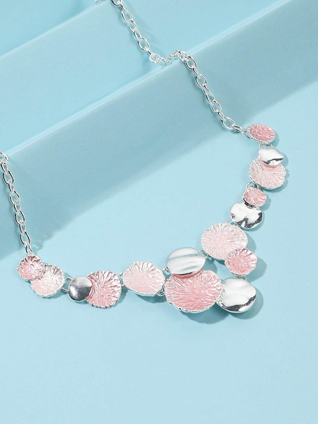 

DressBerry Pink & Silver-Plated Necklace
