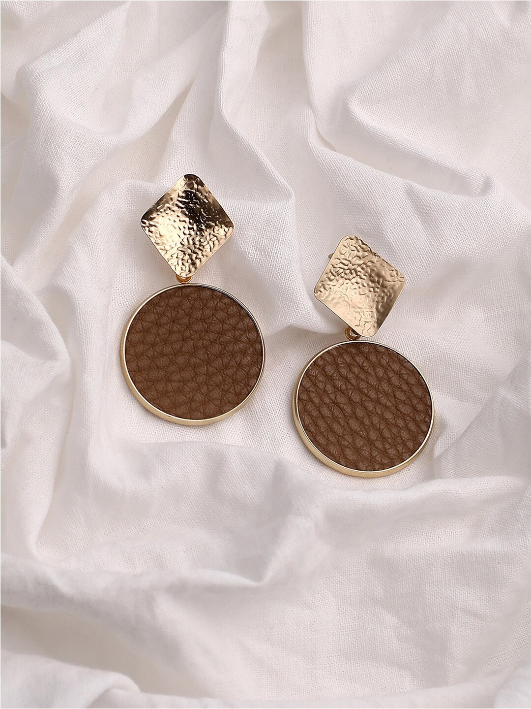 

DressBerry Brown Gold-Plated Drop Earrings