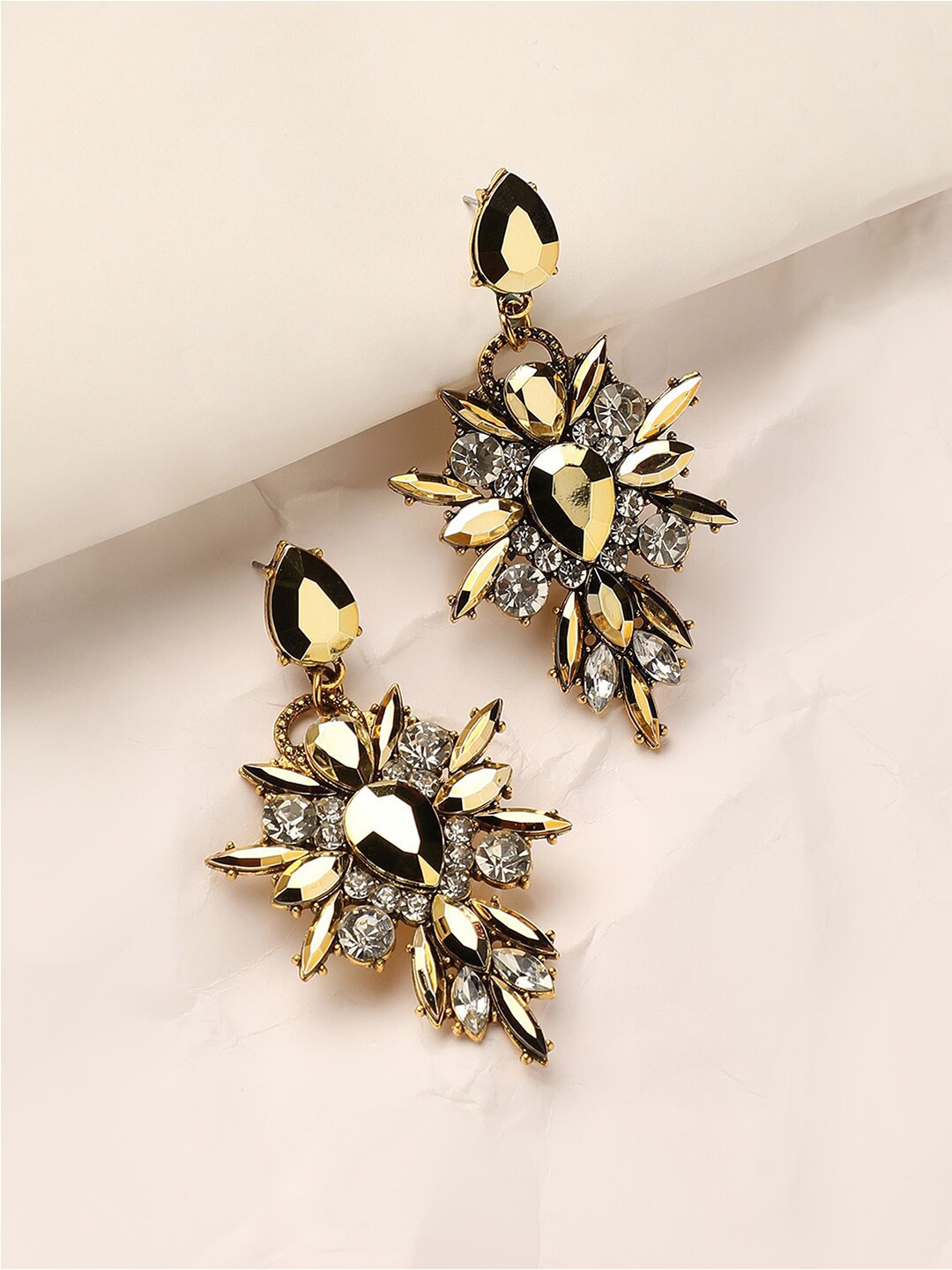 

DressBerry Gold-Toned Gold Plated Drop Earrings