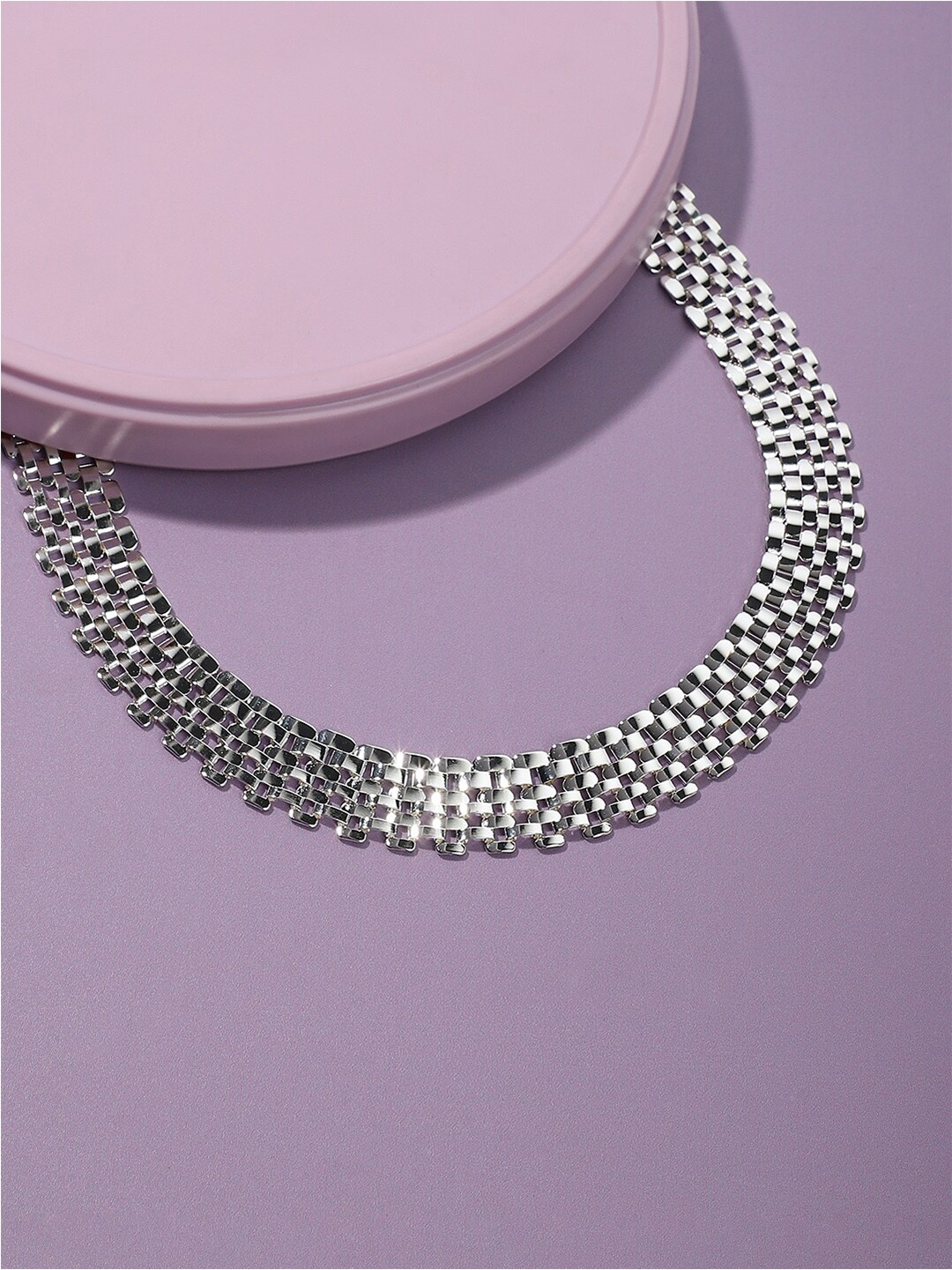 

DressBerry SOHI Silver-Plated Party Necklace