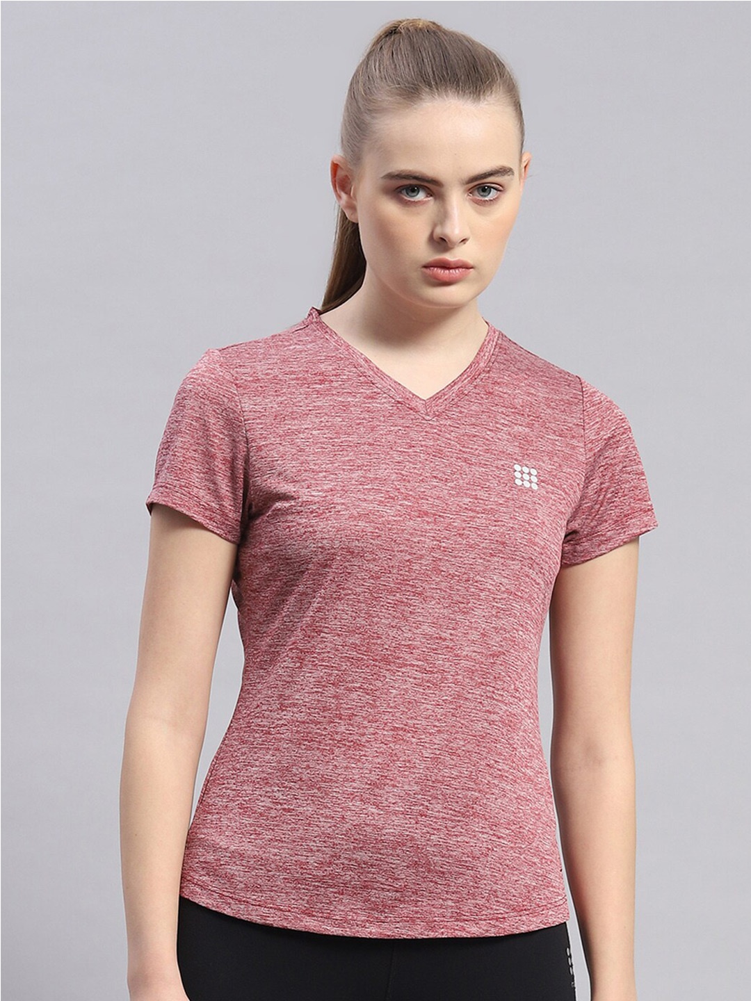 

rock.it V-neck Short Sleeves Casual Top, Maroon