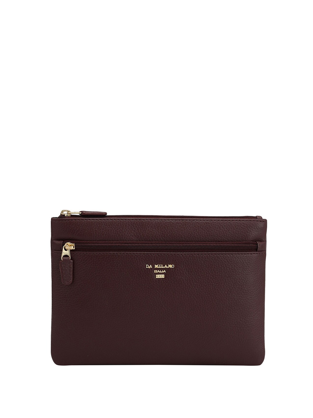 

Da Milano Textured Genuine Leather Travel Pouch, Maroon