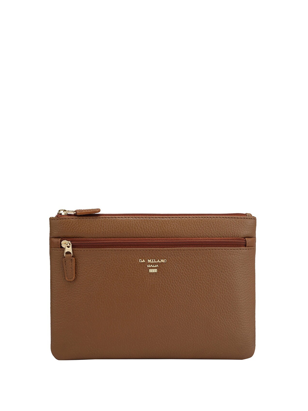 

Da Milano Textured Genuine Leather Travel Pouch, Brown