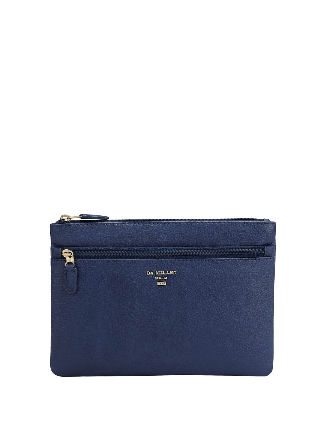 

Da Milano Women Wax Leather Travel Pouch, Blue