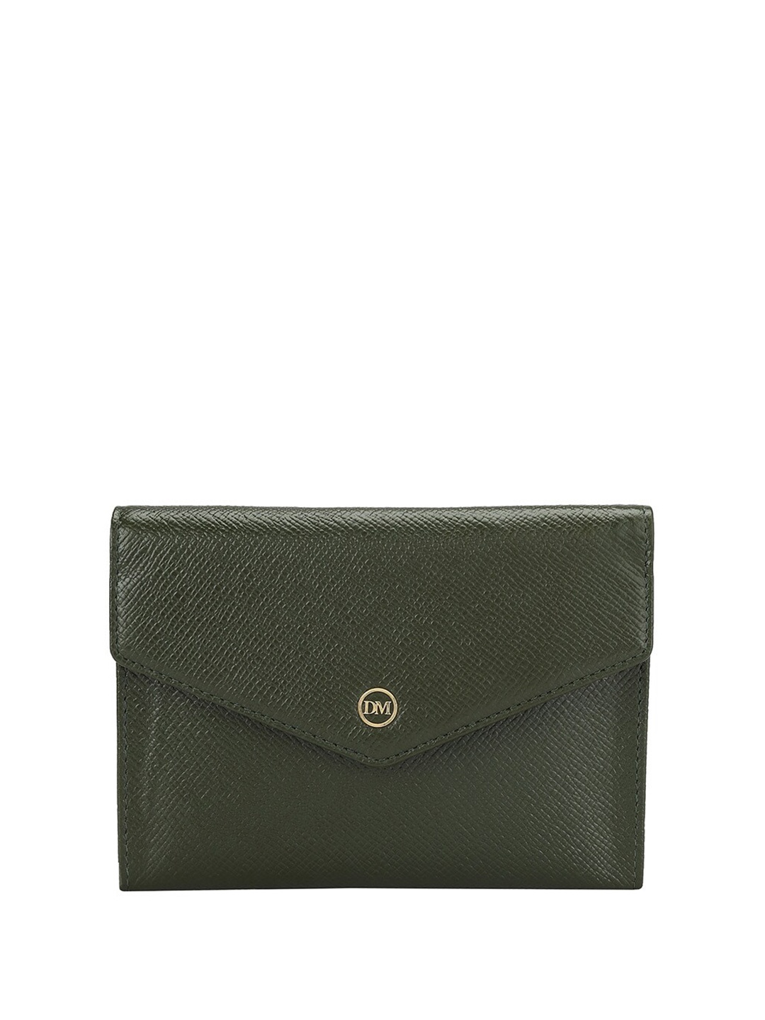 

Da Milano Textured Genuine Leather Passport Cover, Green