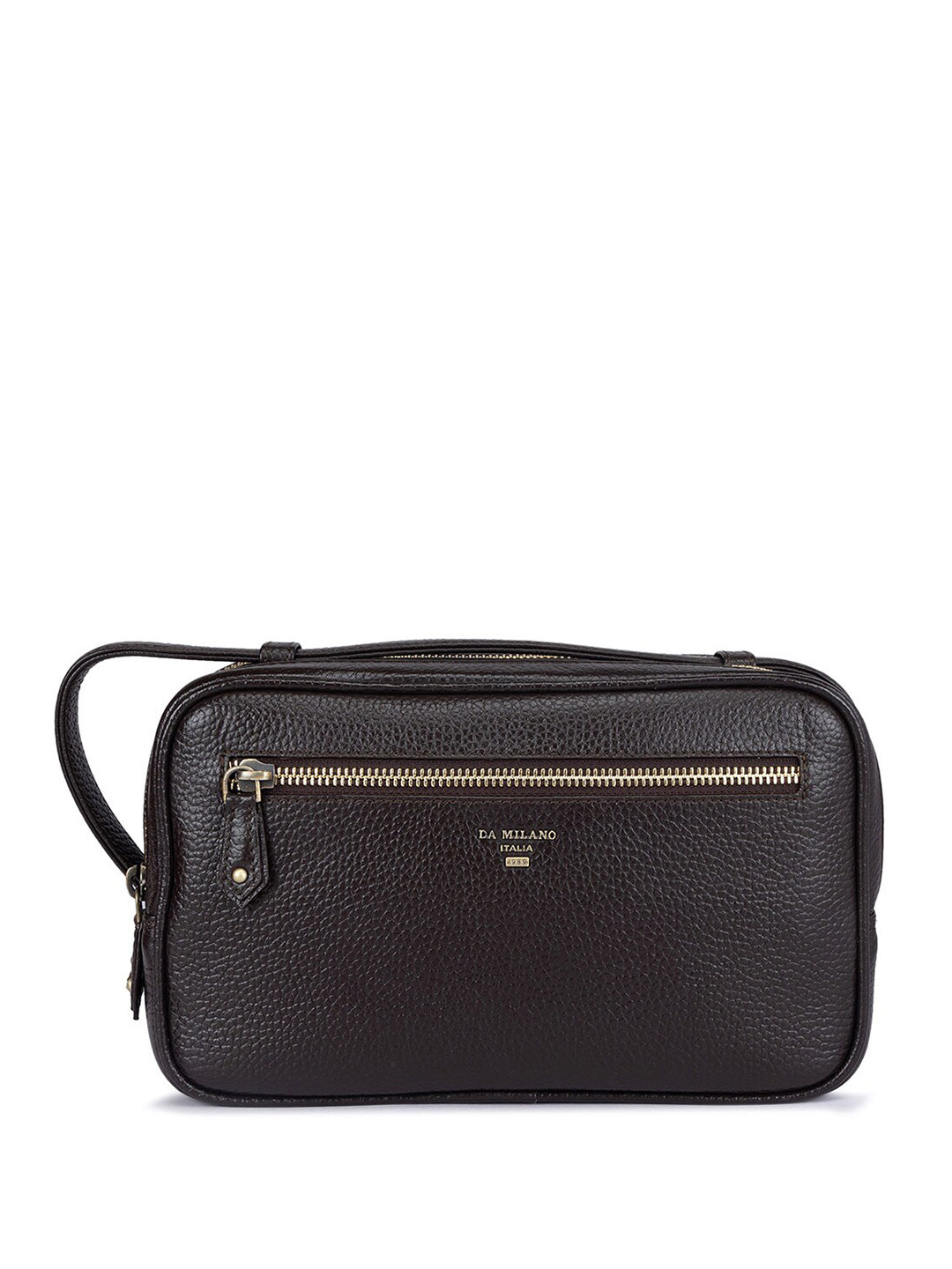 

Da Milano Genuine Leather Travel Pouch, Brown