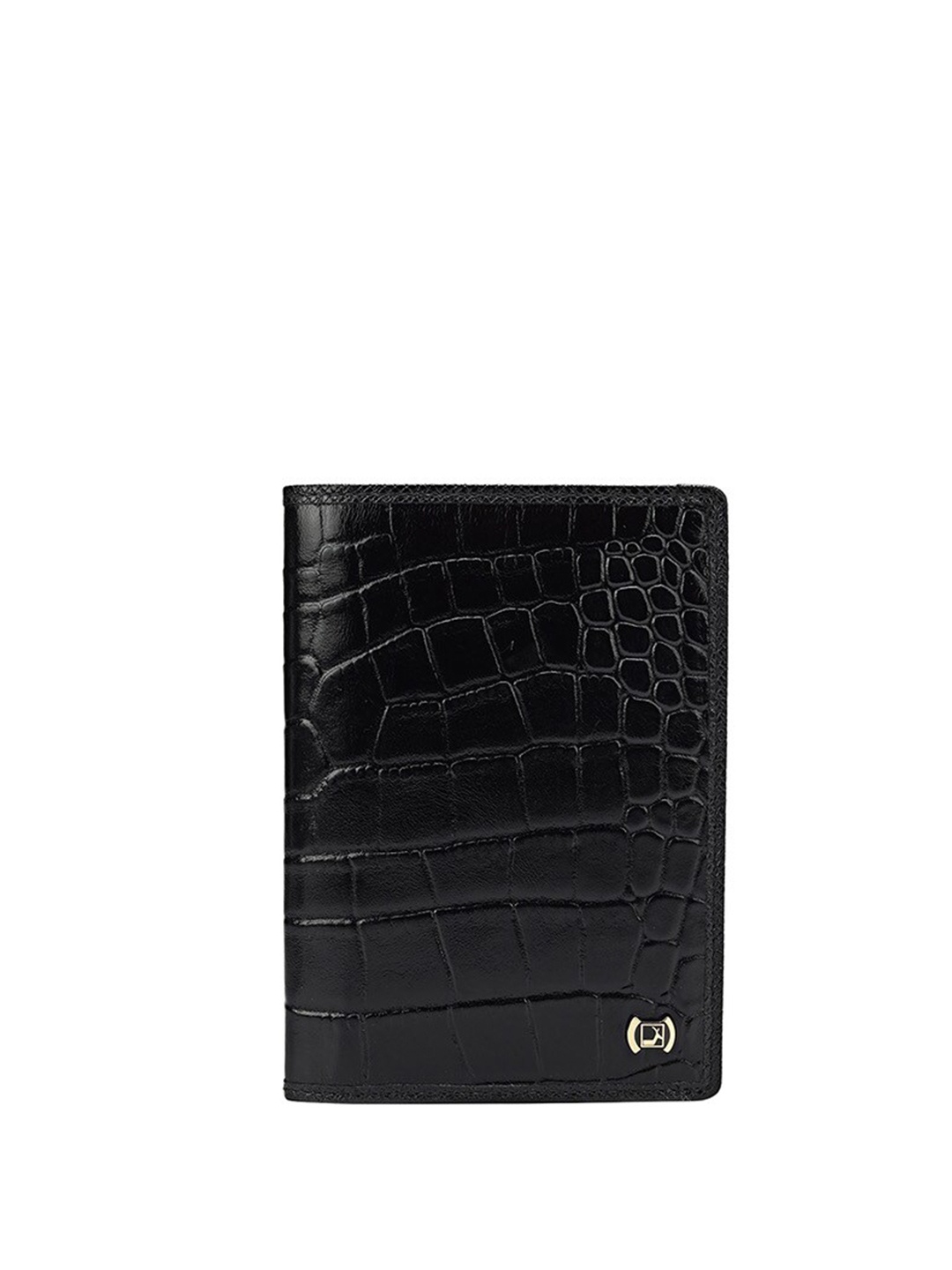 

Da Milano Unisex Textured Leather Passport Holder, Black