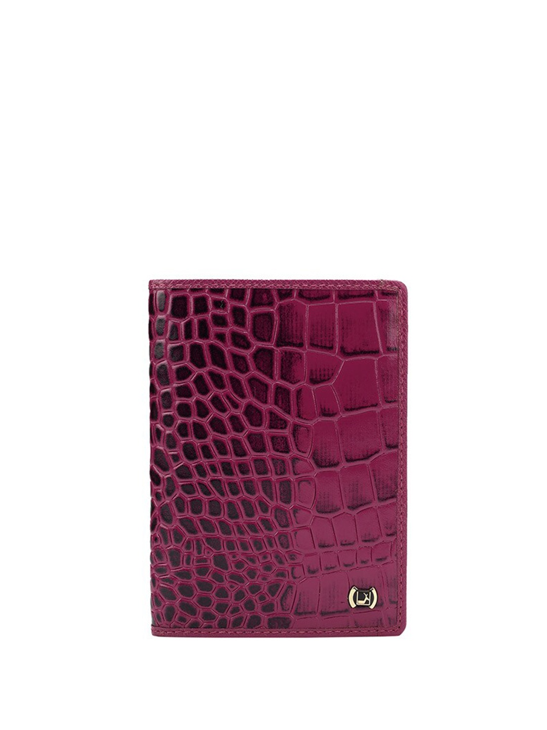 

Da Milano Unisex Textured Leather Passport Holder, Purple