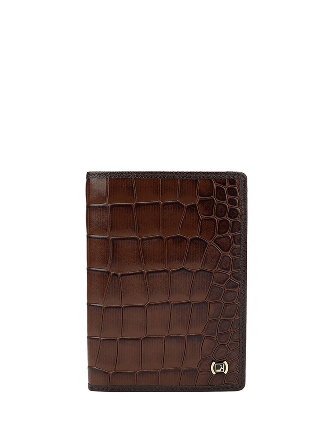 

Da Milano Unisex Textured Leather Passport Holder, Brown