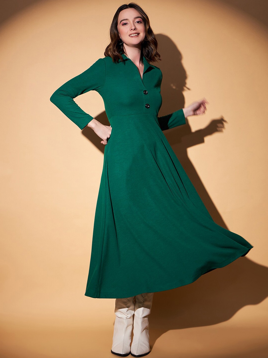 

KASSUALLY Fit & Flare Maxi Dress, Green