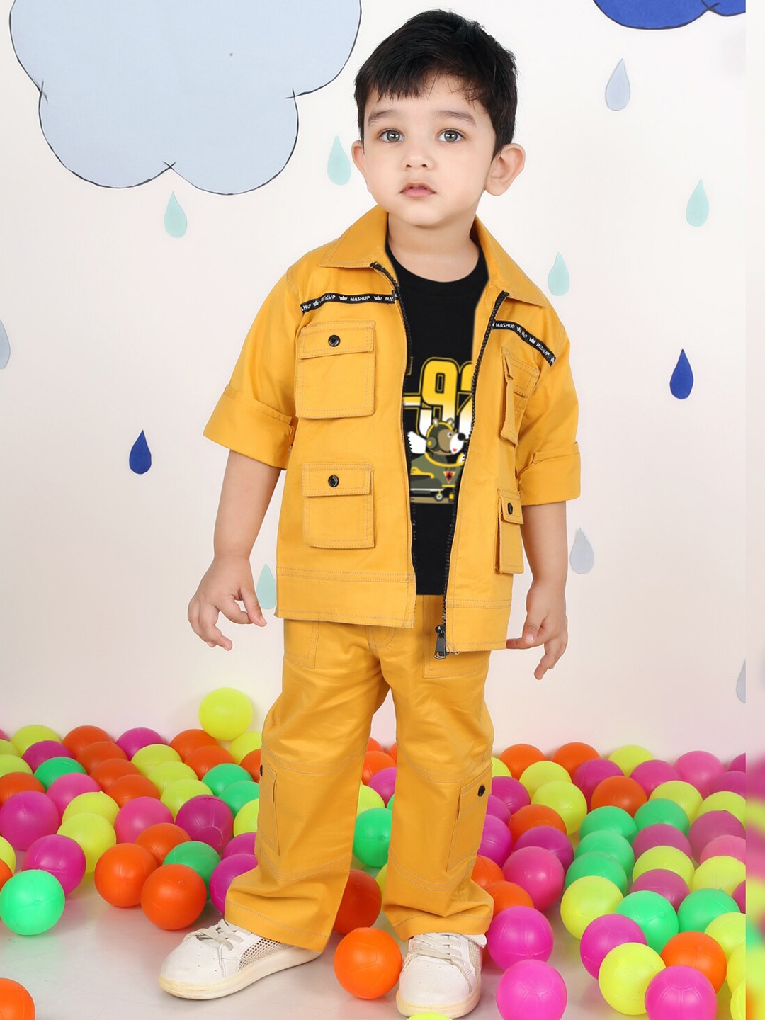 

BAESD Boys Mustard T-shirt with Trousers