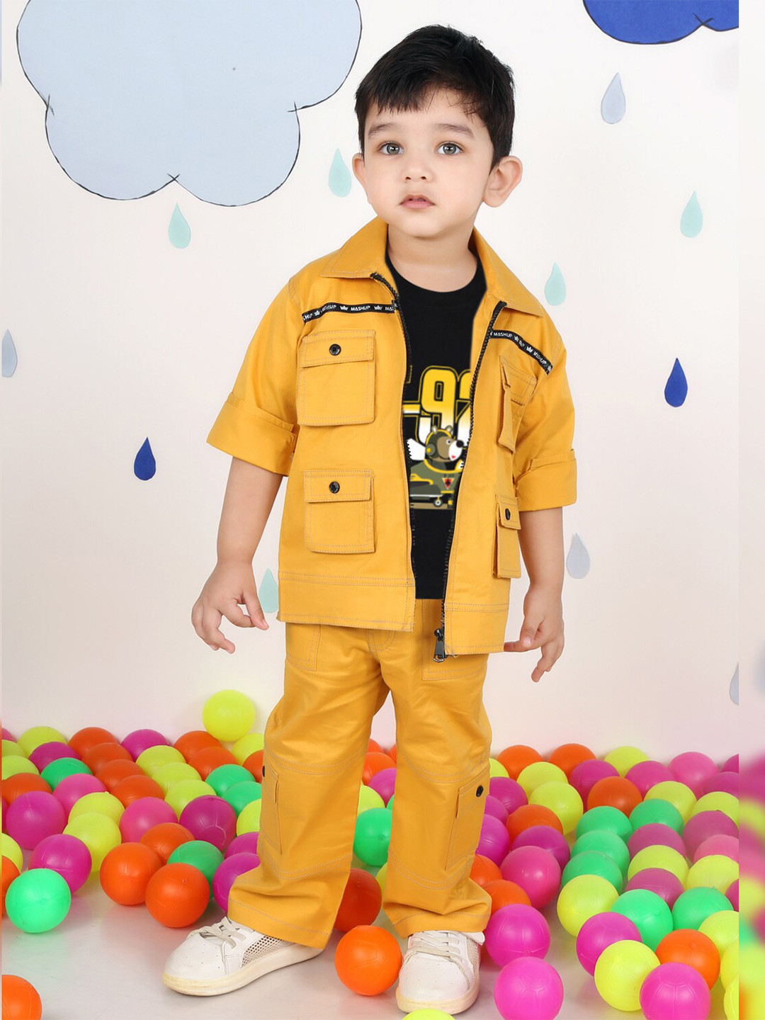 

BAESD Boys Mustard T-shirt with Trousers