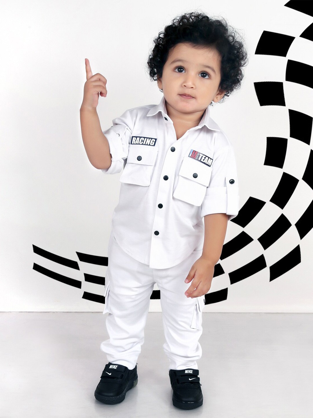 

BAESD Boys White Shirt with Trousers