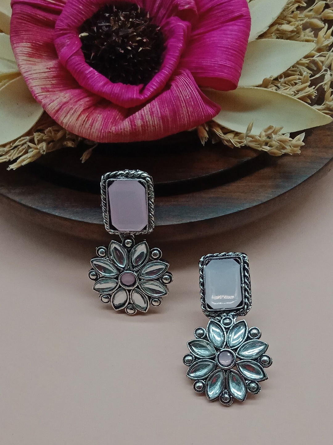 

AASHISH IMITATION Pink Hoop Earrings