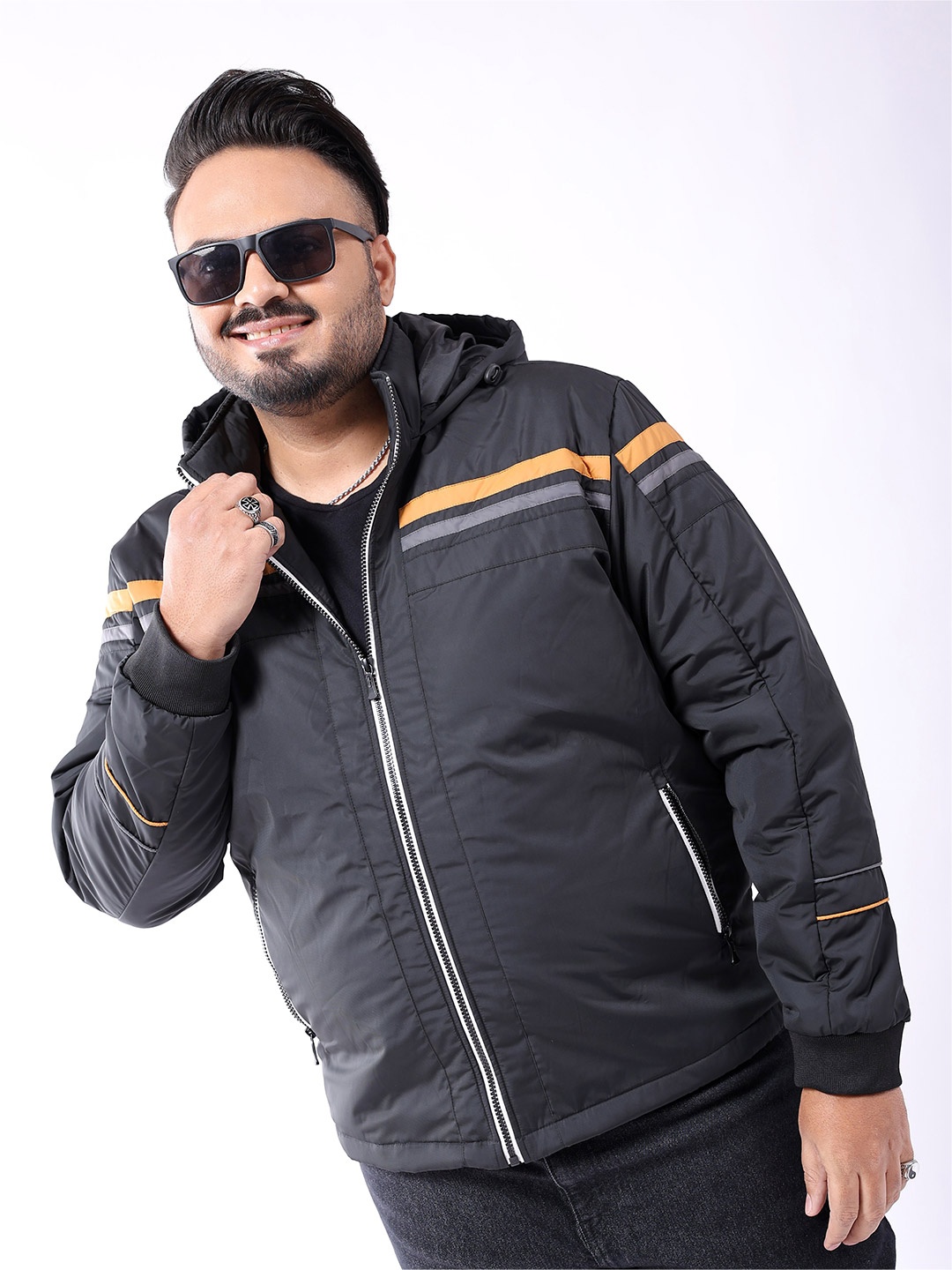 

Hardsoda by The Indian Garage Co Plus Size Hooded Lightweight Puffer Jacket, Black