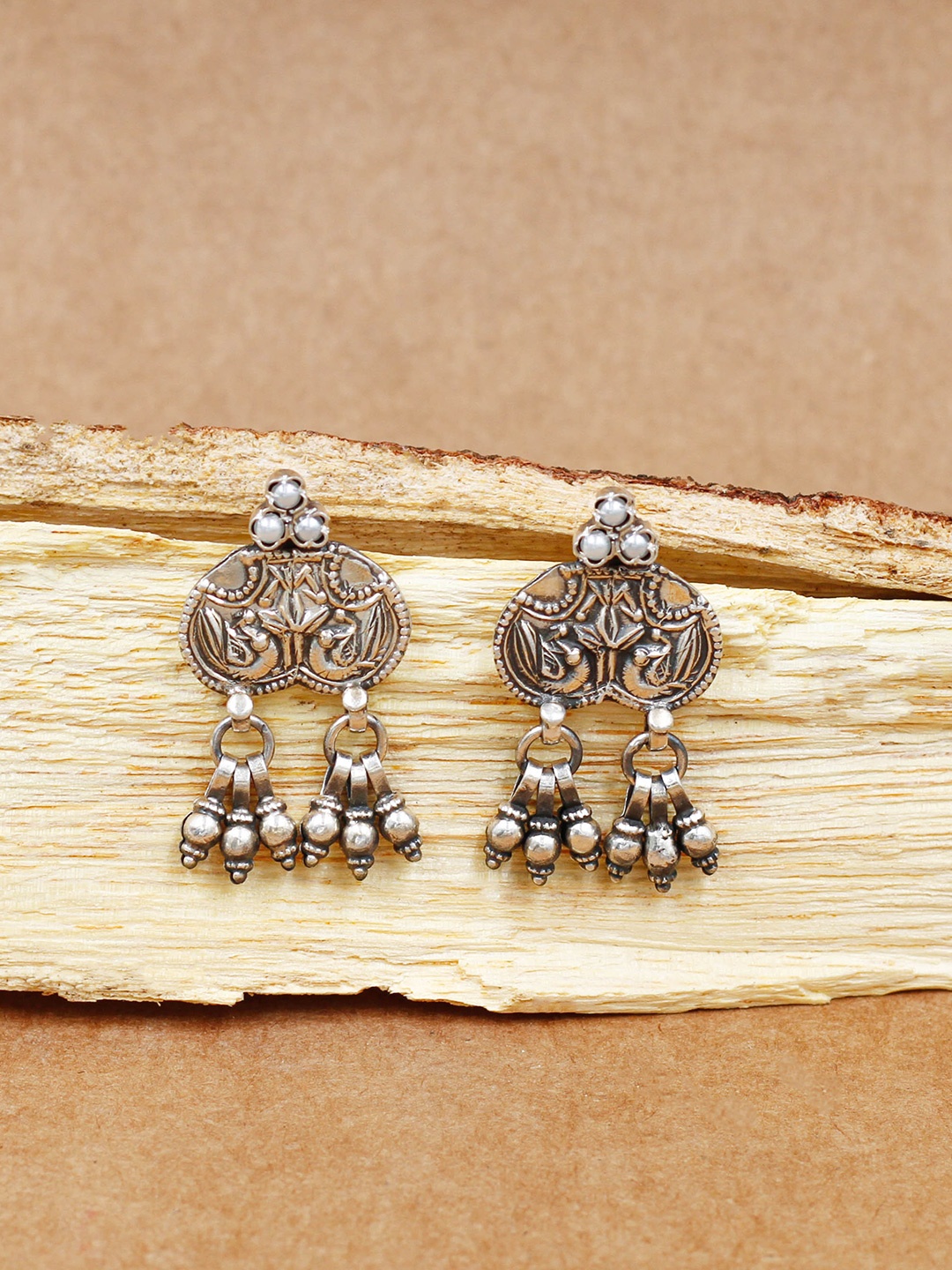 

SANGEETA BOOCHRA Sterling Silver Oxidized Contemporary Studs