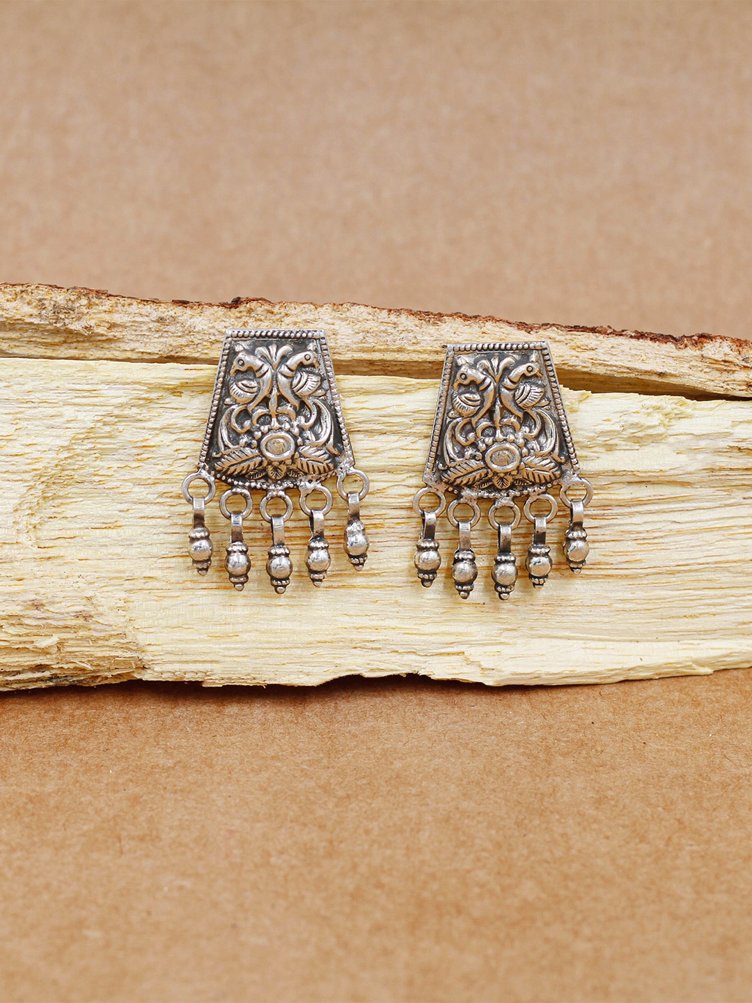 

SANGEETA BOOCHRA Sterling Silver Oxidized Contemporary Studs