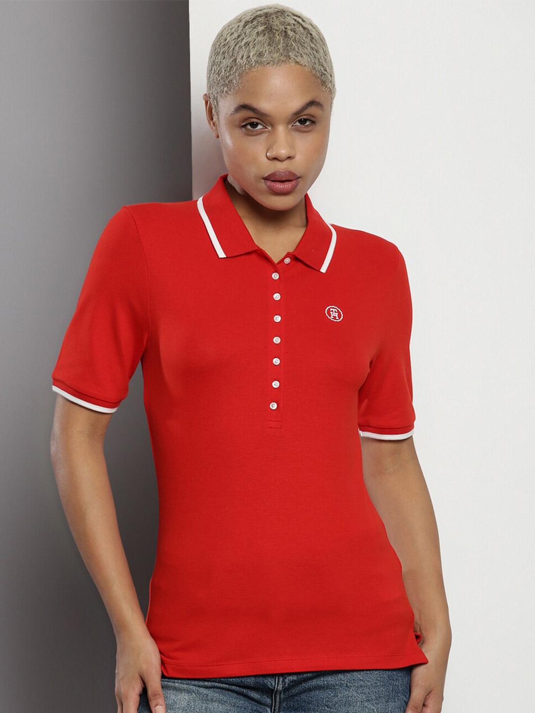 

Tommy Hilfiger Polo Collar Slim Fit T-shirt, Red
