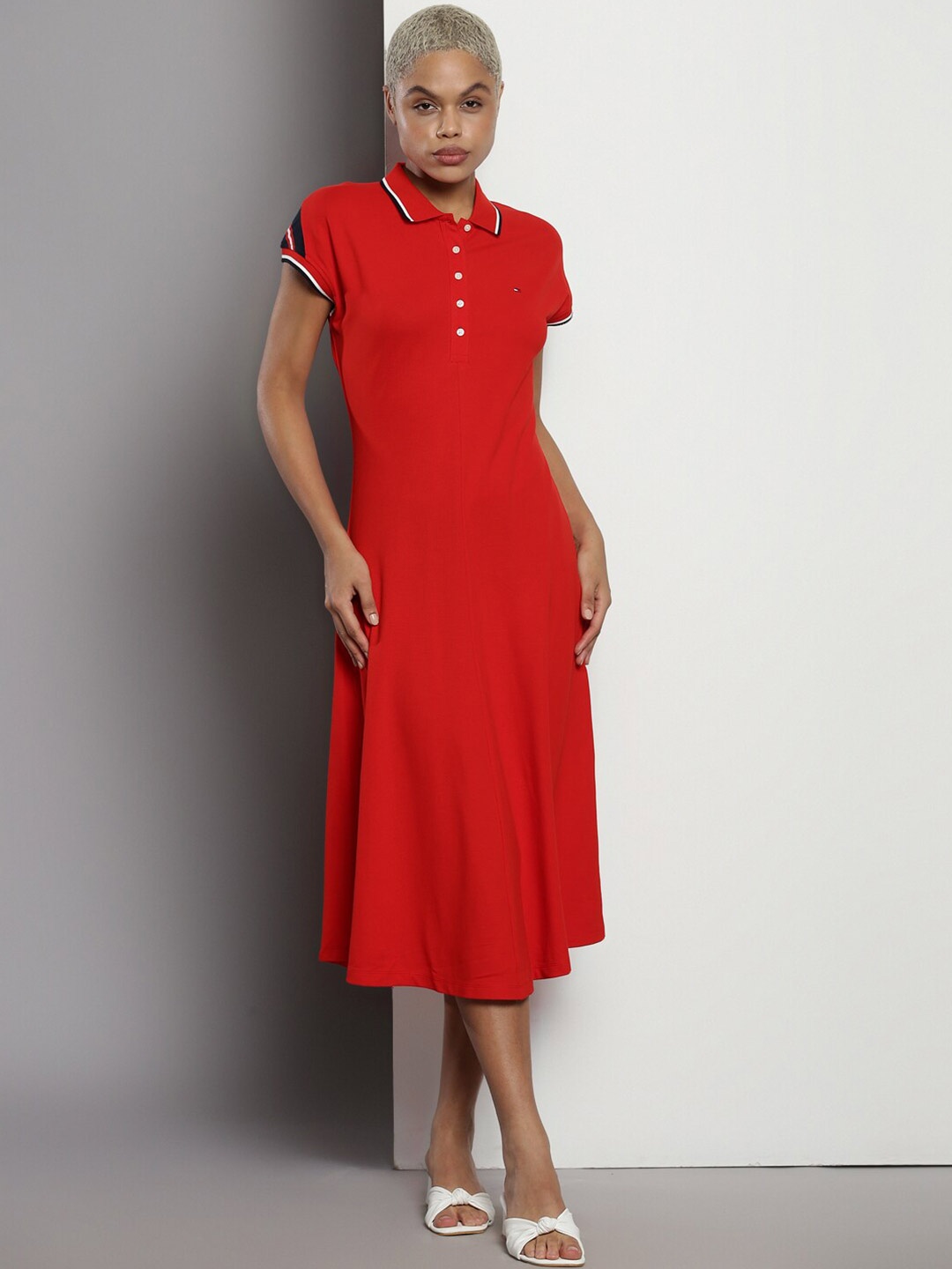 

Tommy Hilfiger T-shirt Midi Dress, Red