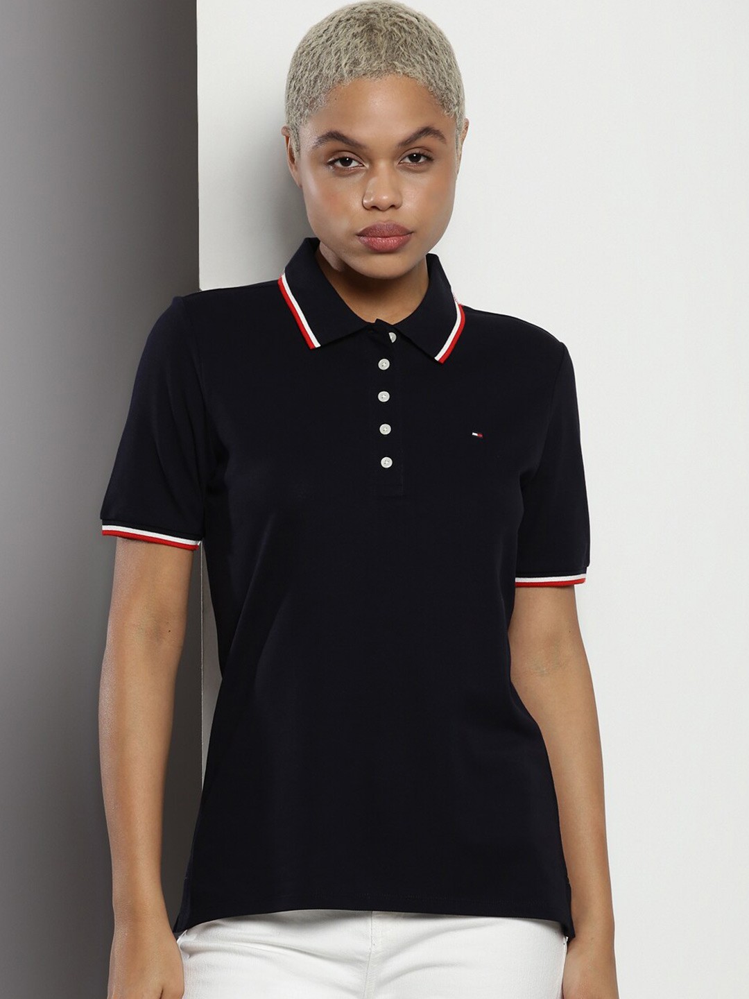 

Tommy Hilfiger Polo Collar Cotton T-Shirt, Navy blue