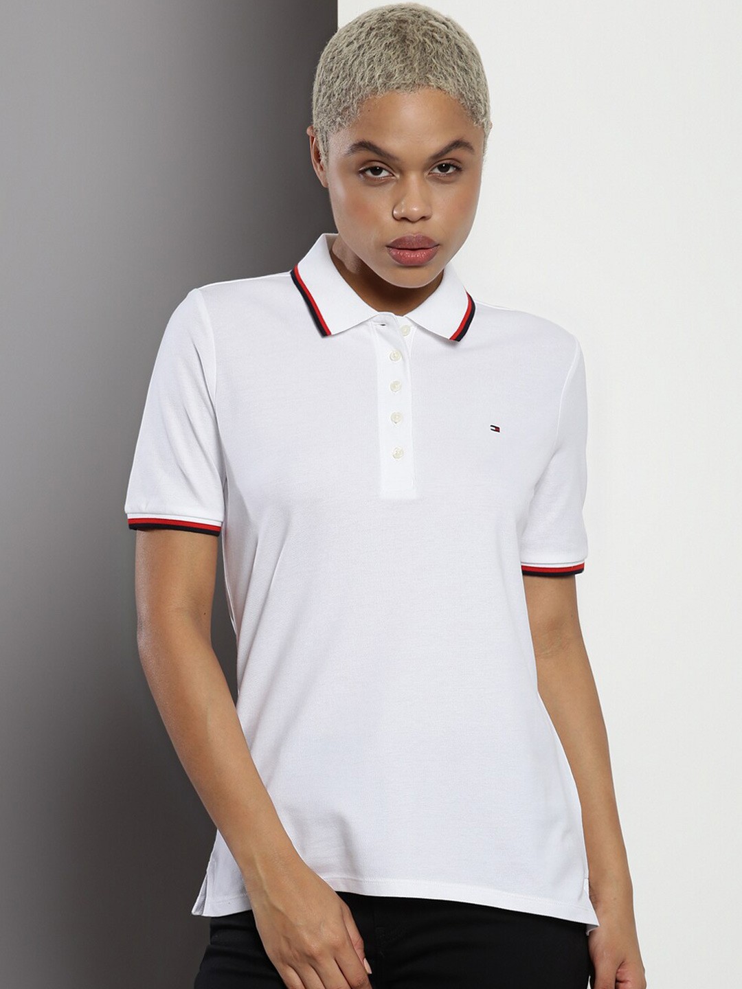 

Tommy Hilfiger Polo Collar T-shirt, White