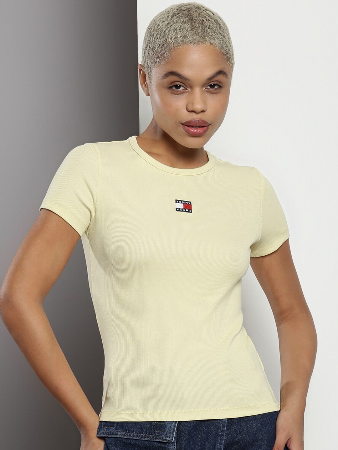

Tommy Hilfiger Round Neck Slim Fit T-shirt, Yellow