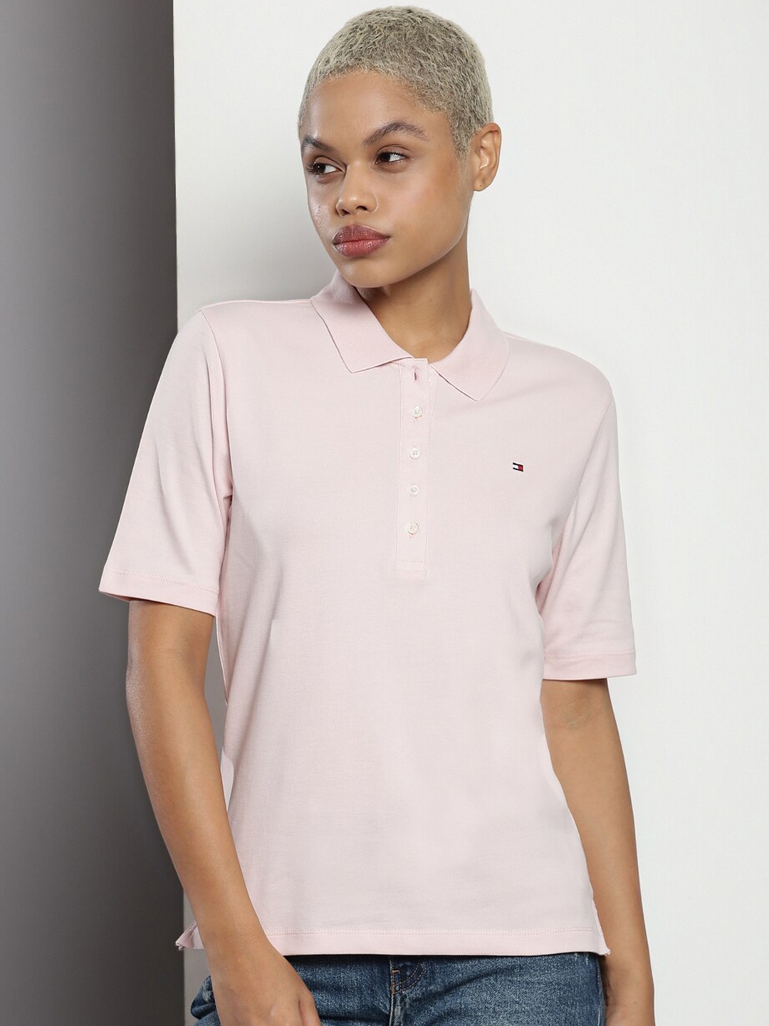 

Tommy Hilfiger Polo Collar T-shirt, Pink