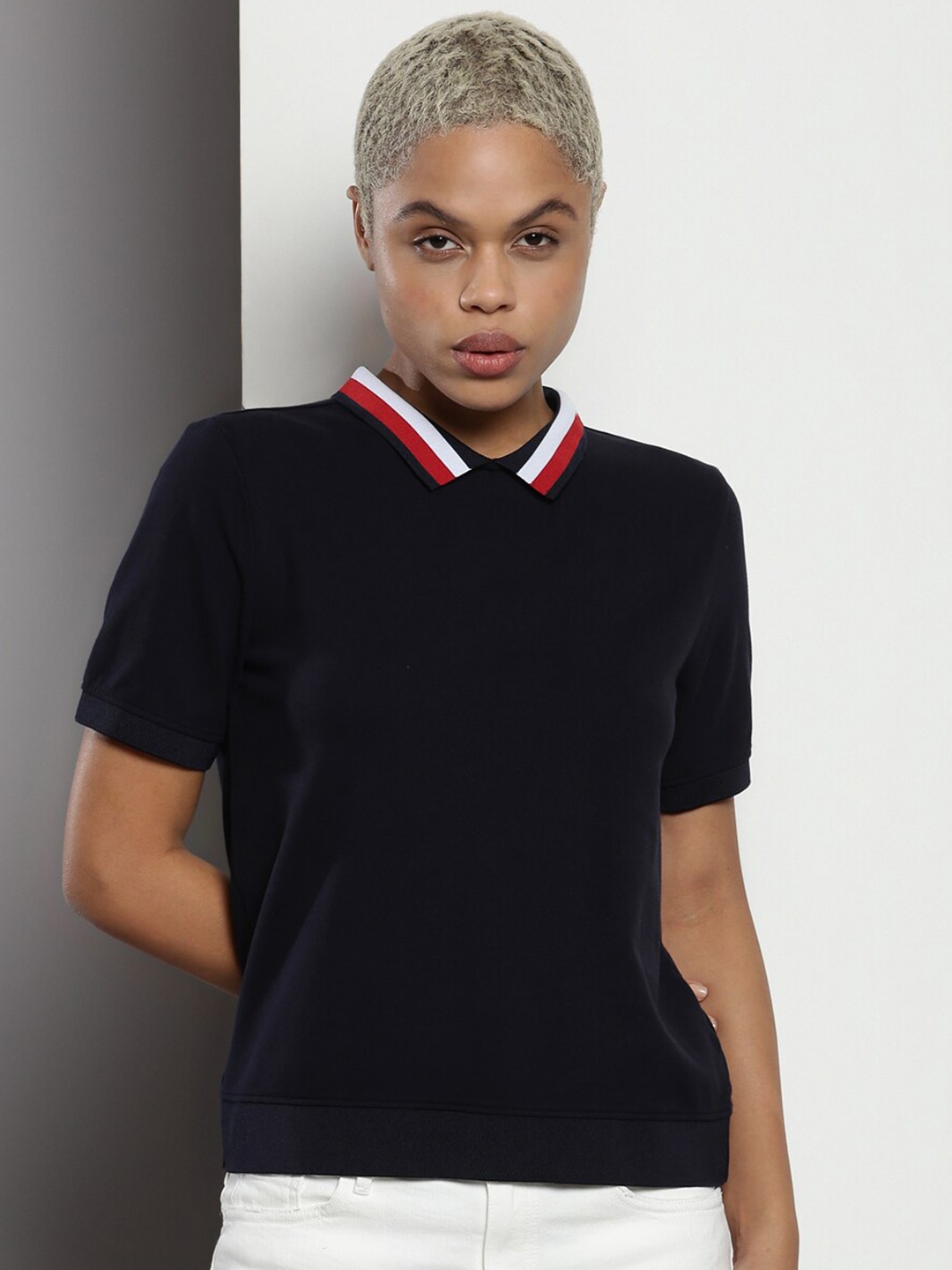 

Tommy Hilfiger Polo Collar Cotton T-shirt, Navy blue