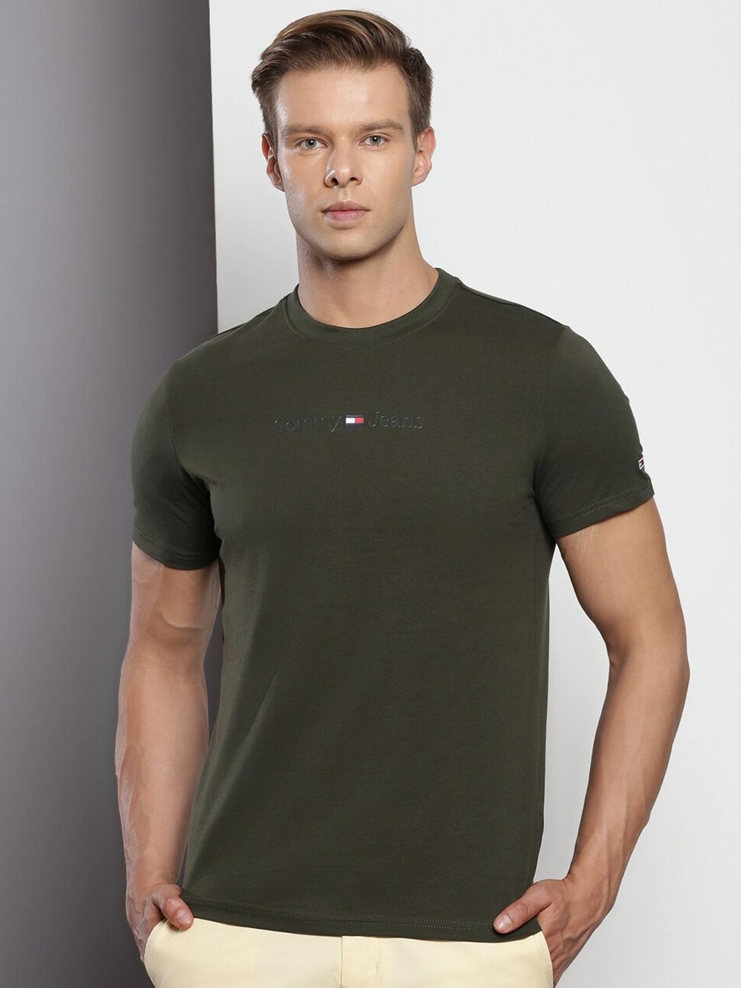 

Tommy Hilfiger Round Neck T-Shirt, Olive