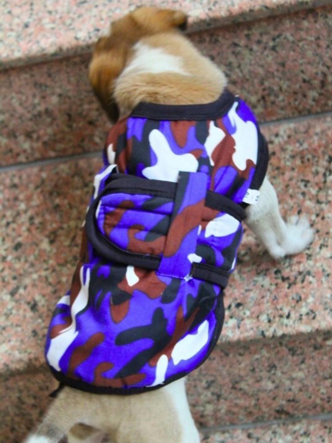 

Lulala Camouflage Printed Fleece Dog Jacket, Blue