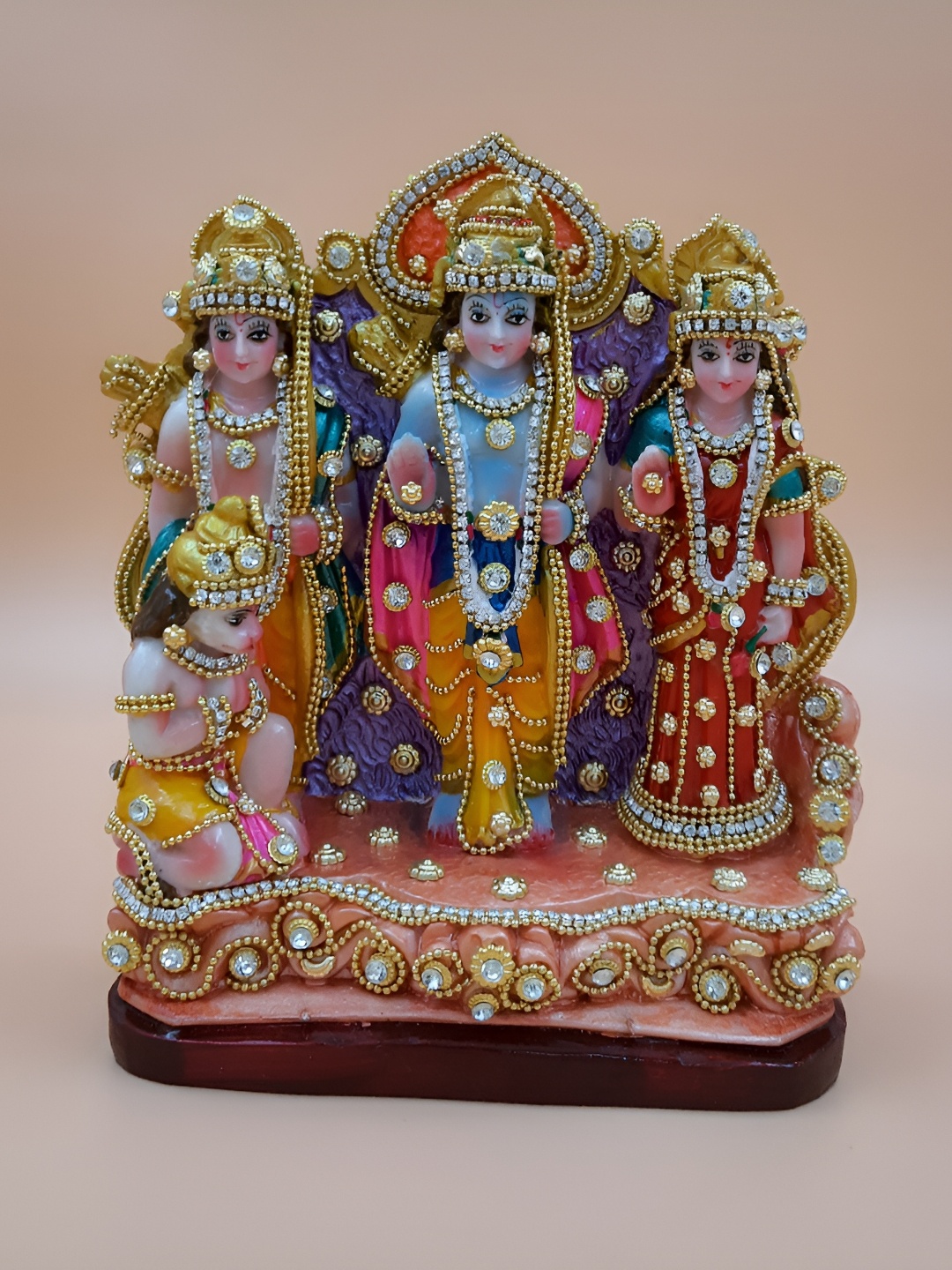 

ESVAR STONECRAFT Blue & Yellow Religious Figurine Showpiece