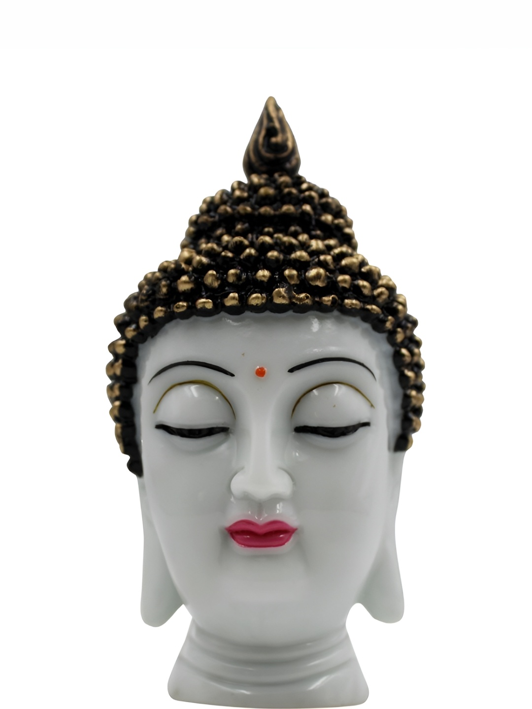 

ESVAR STONECRAFT White Buddha Face Statue Showpiece