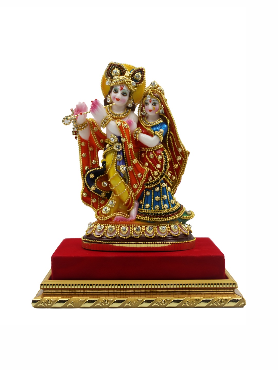 

ESVAR STONECRAFT Red & Gold Religious Idol Showpiece