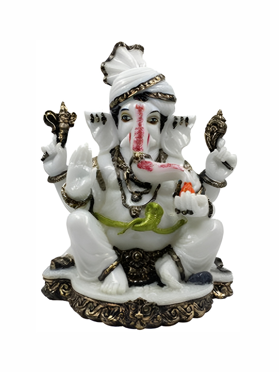 

ESVAR STONECRAFT White Lord Ganesha Religious Showpiece