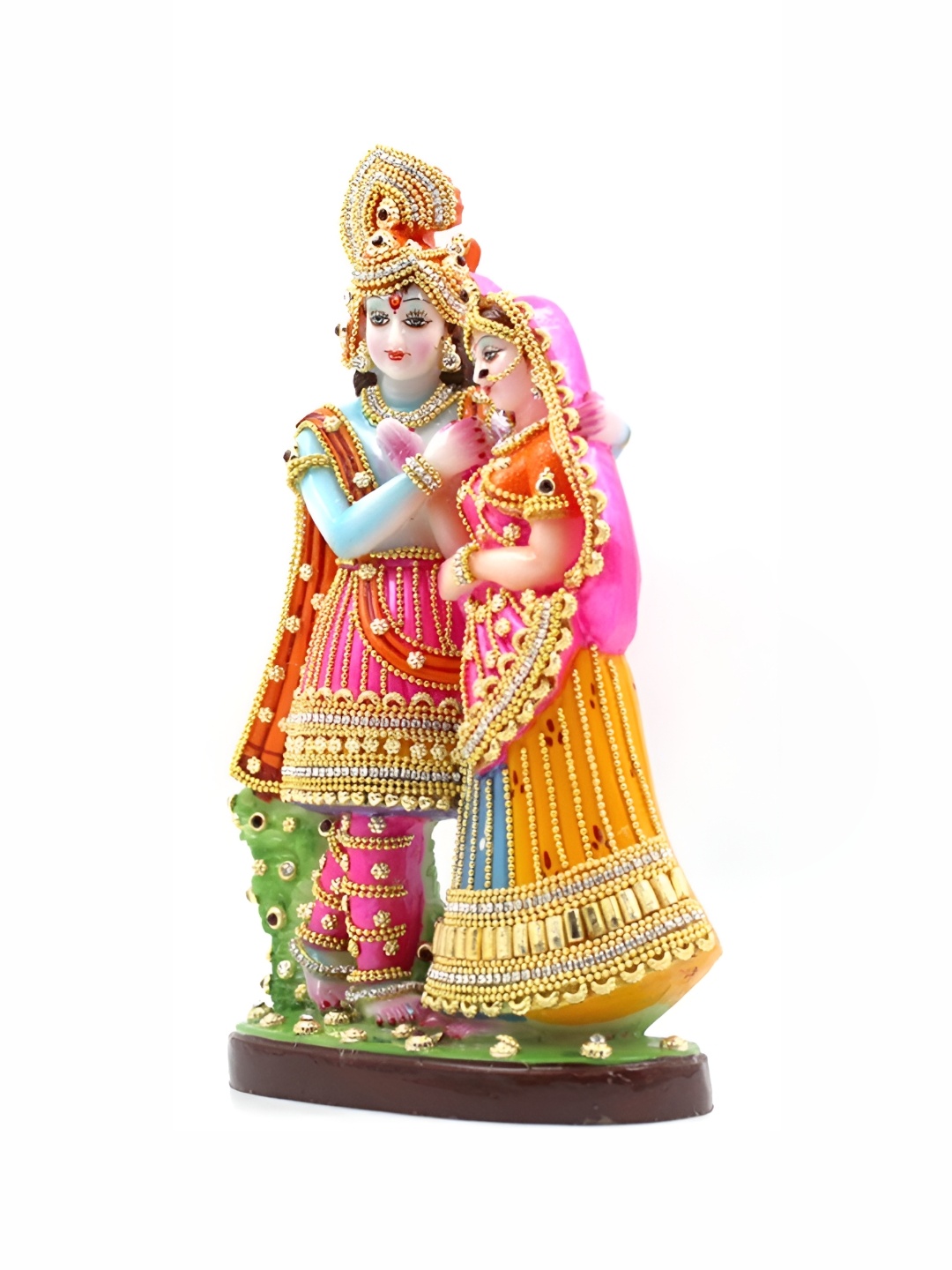 

ESVAR STONECRAFT Pink and Yellow Religious Idol Showpiece