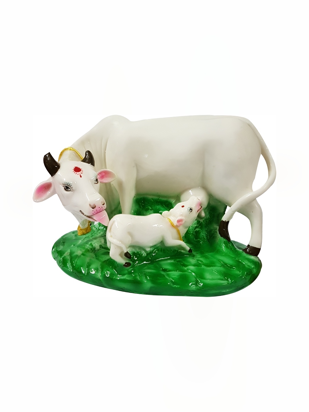 

ESVAR STONECRAFT White & Green Religious Figurine Showpiece