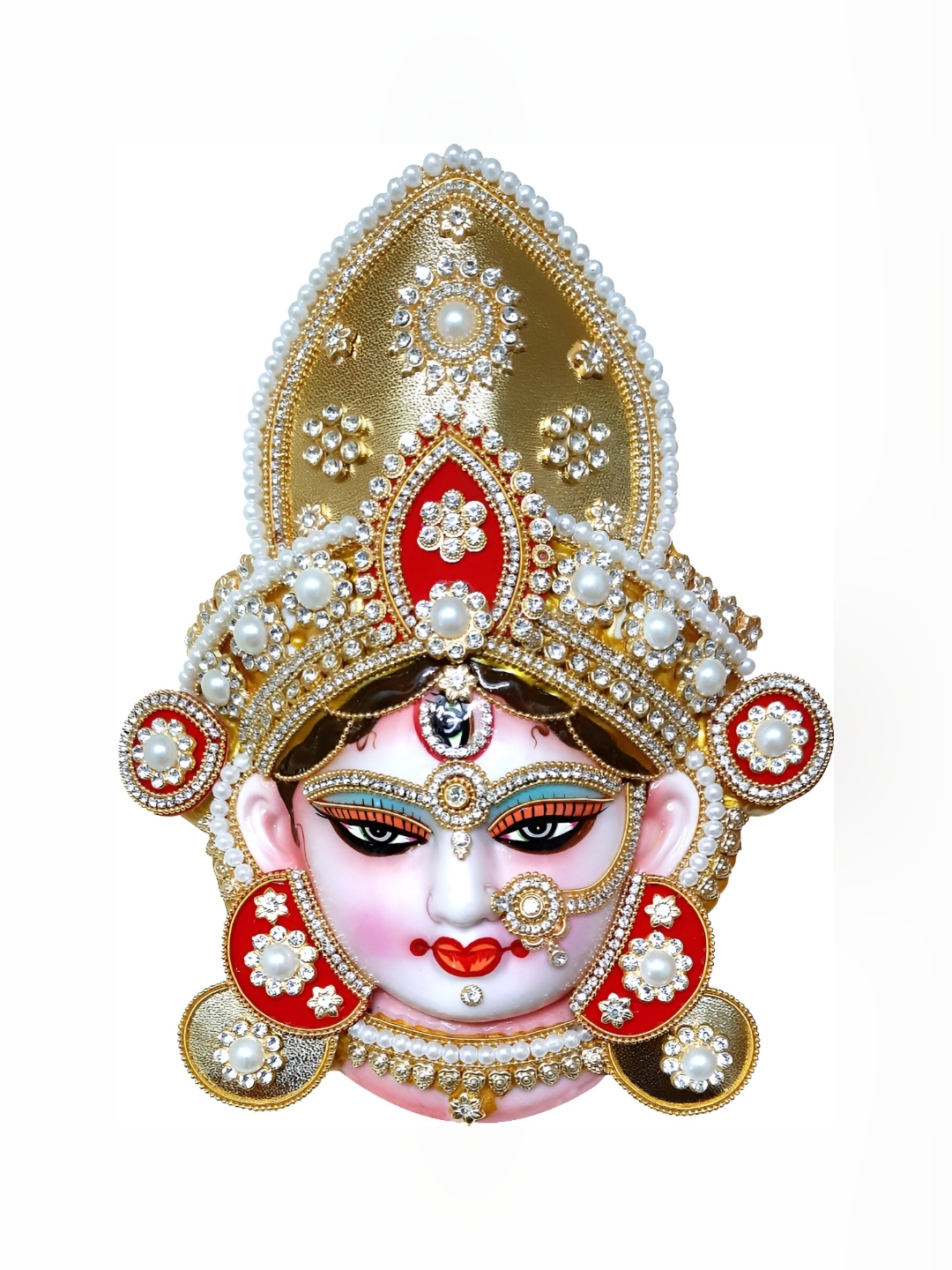 

ESVAR STONECRAFT White Maa Durga Religious Showpiece