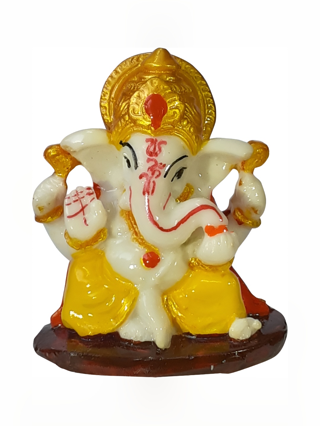 

ESVAR STONECRAFT Yellow & Cream Religious Idol Showpiece