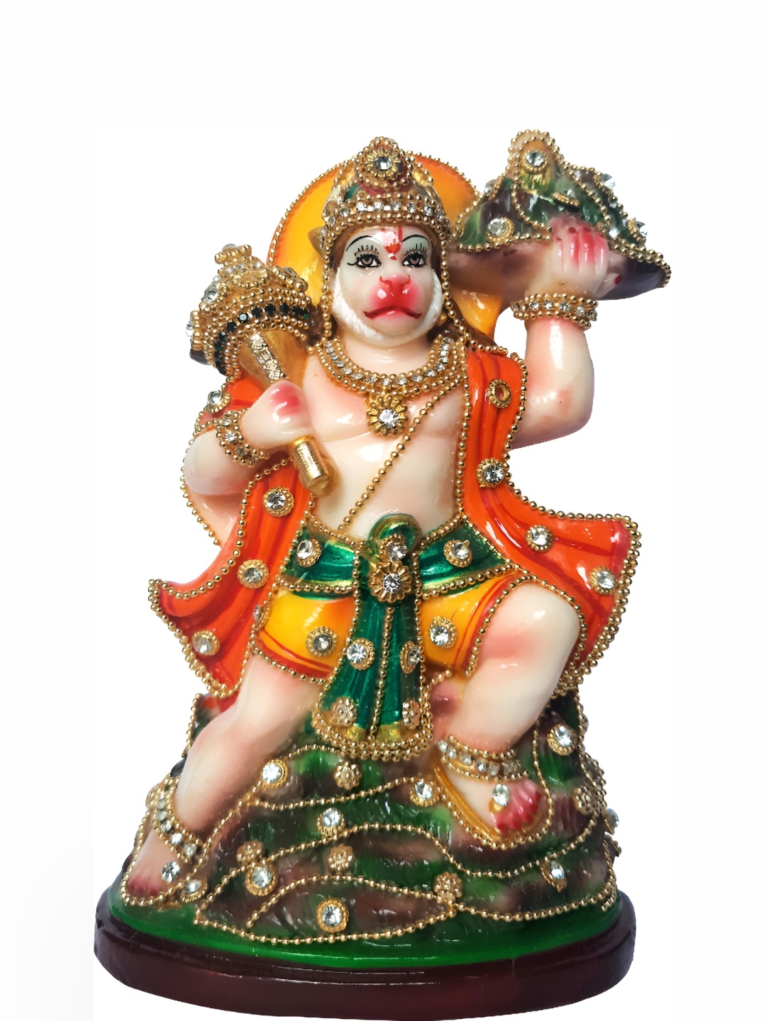 

ESVAR STONECRAFT Beige & Gold Toned Religious Idol Showpiece