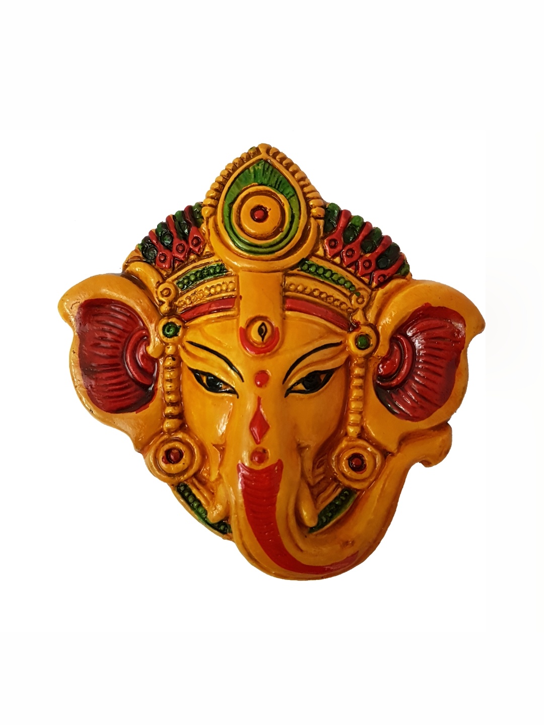 

ESVAR STONECRAFT Yellow Shri Ganesh statue Showpiece
