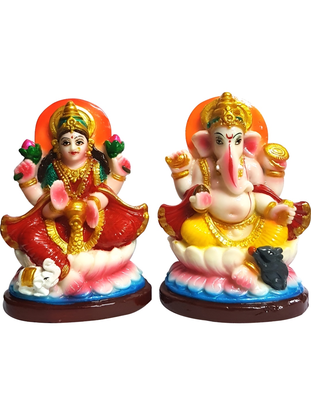 

ESVAR STONECRAFT Red & Yellow Religious Idol Showpiece